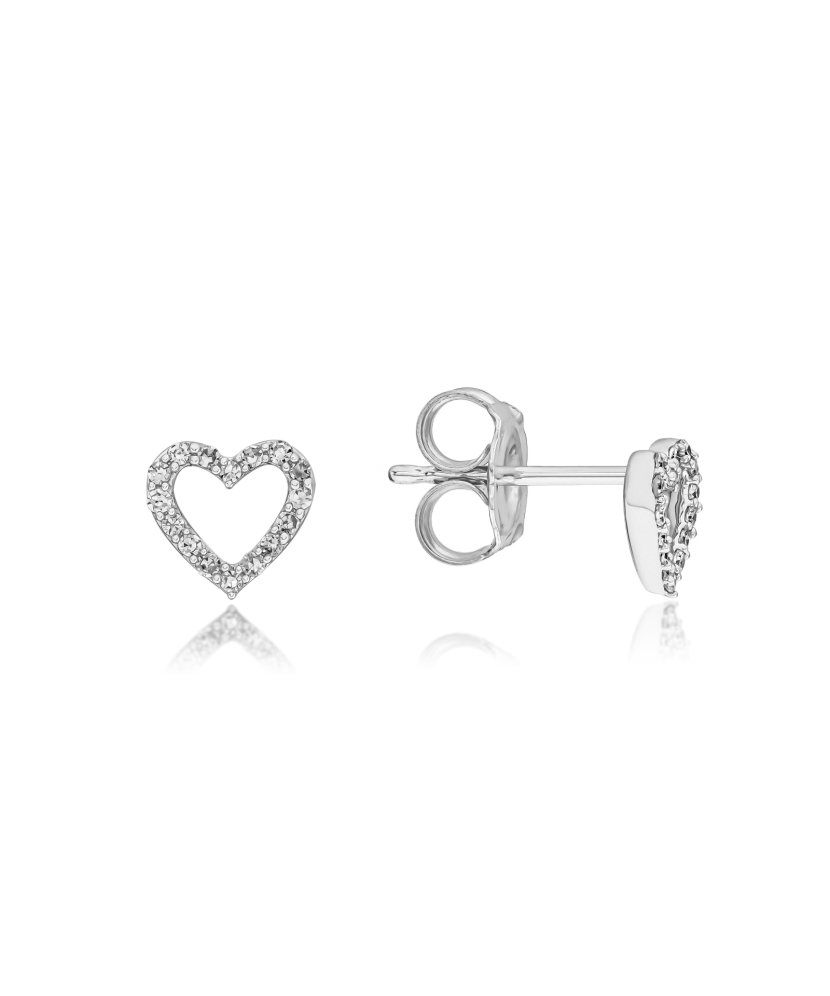 Серьги из белого золота с бриллиантами