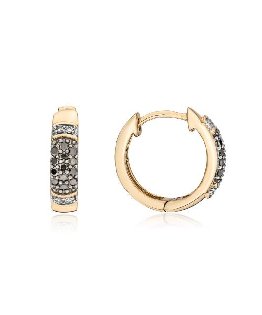 Kollase kullaga kõrvarõngad Briljantidega