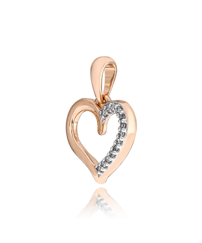 Kuldripats  teemantidega "südameke"