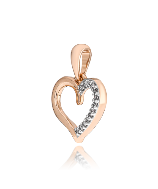 Kuldripats  teemantidega "südameke"