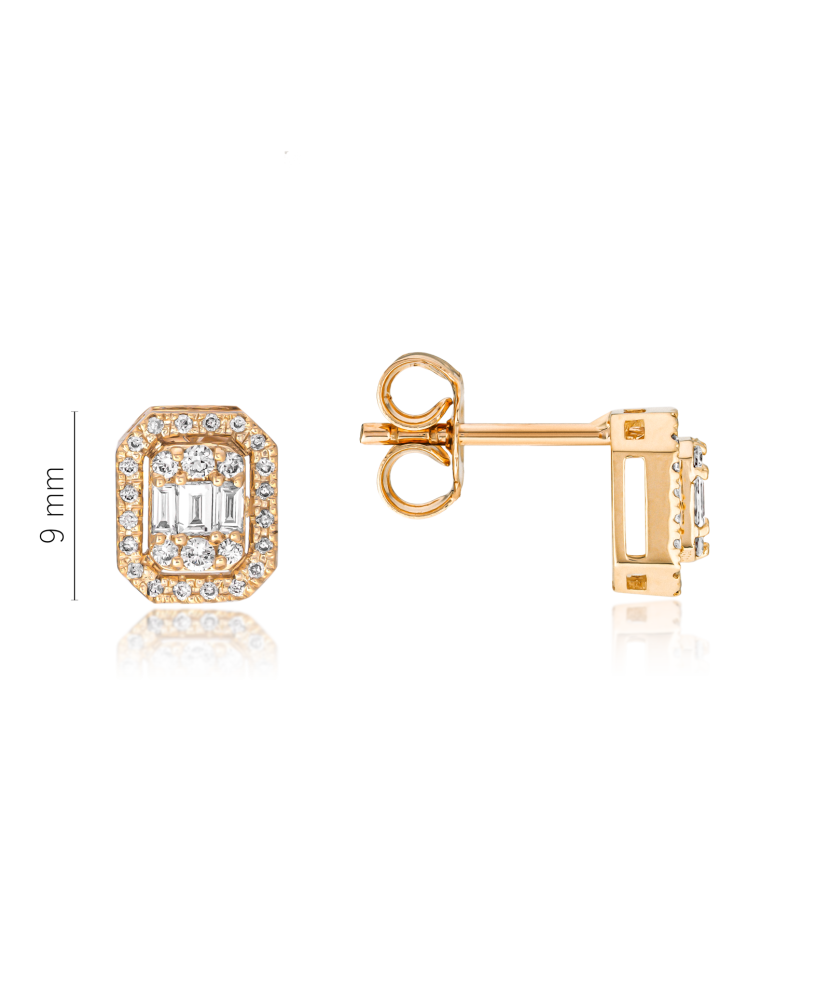 Kuldkõrvarõngad teemantidega