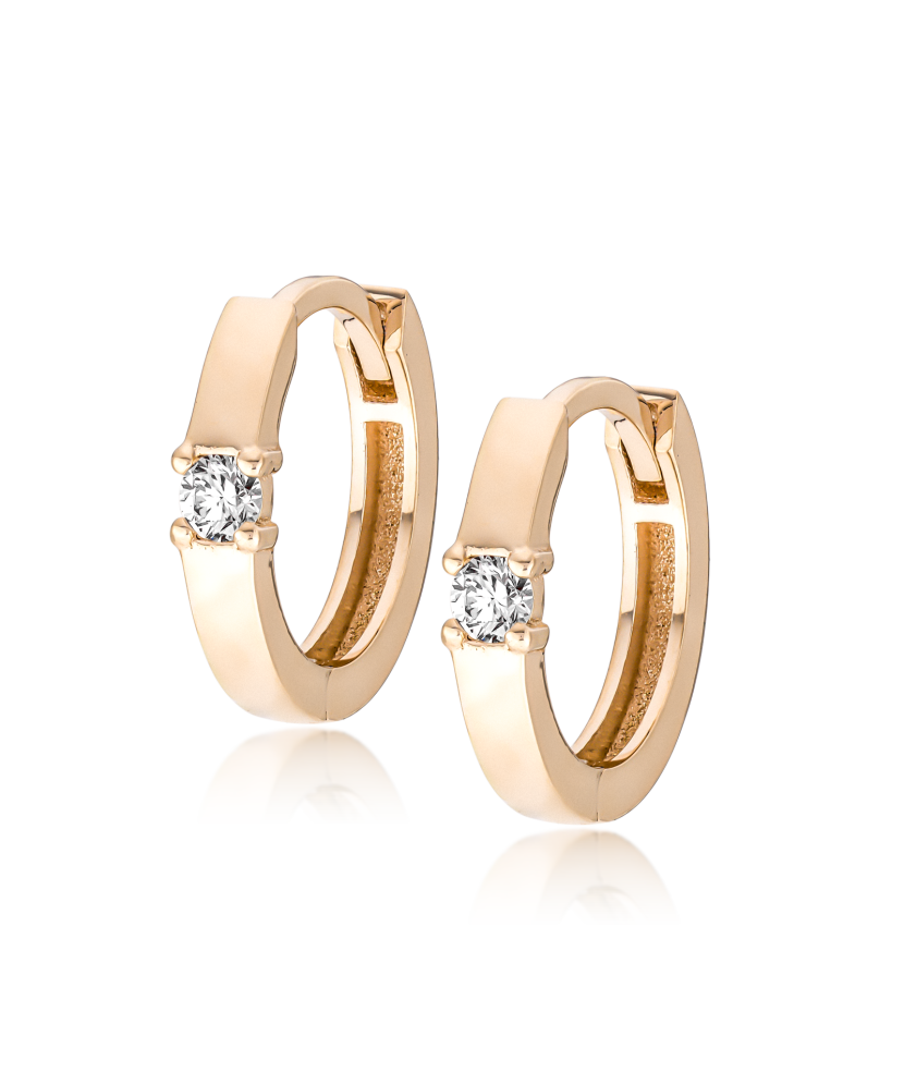 Золотые серьги с алмазами