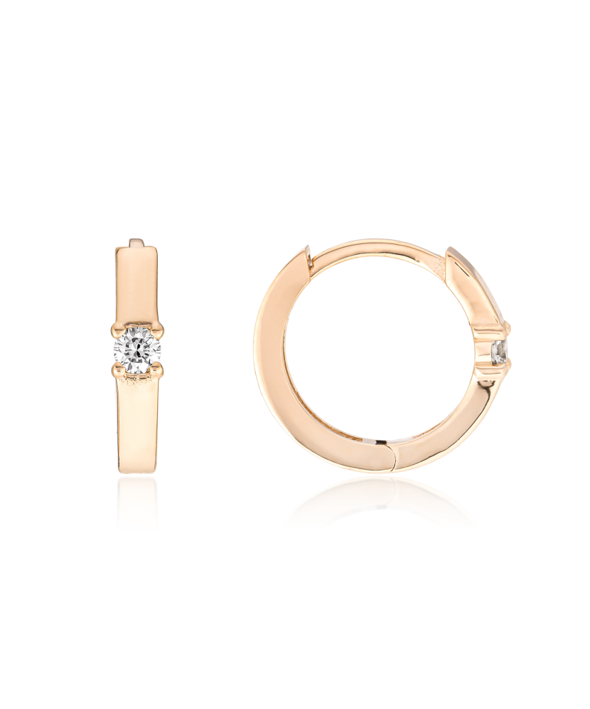 Золотые серьги с алмазами