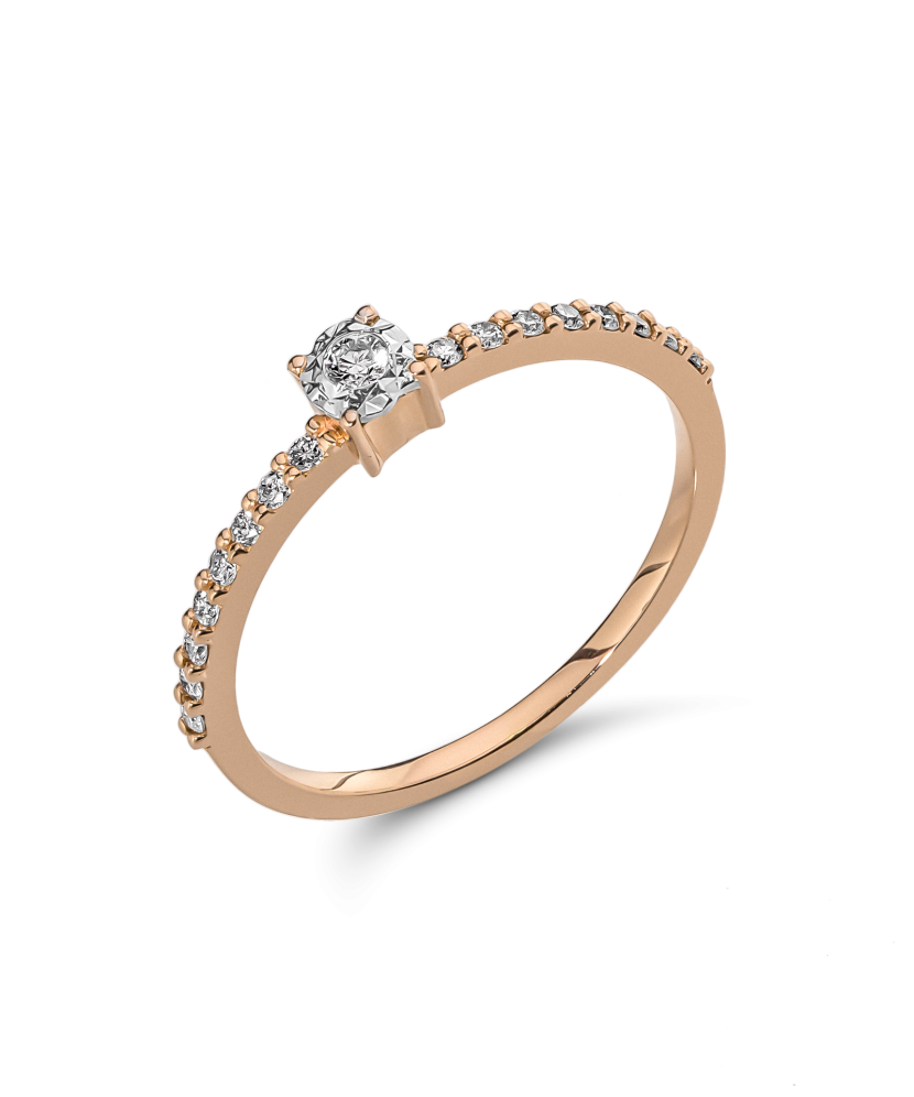 Золотое кольцо с алмазами