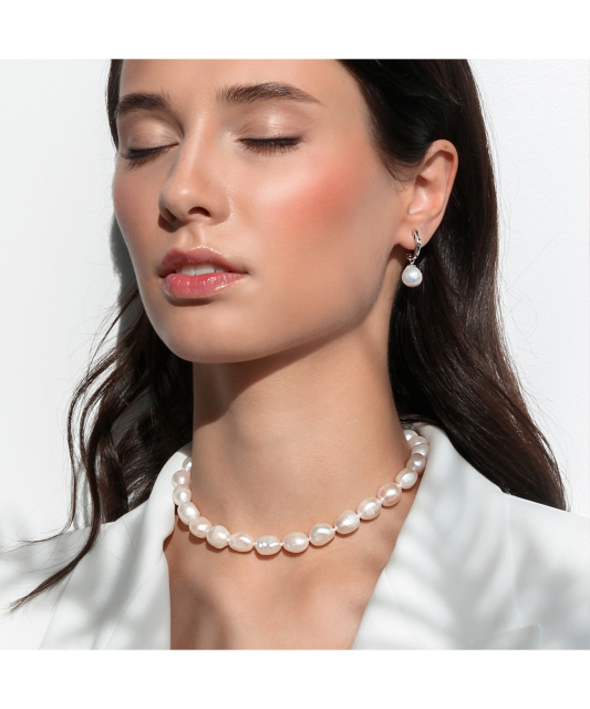 Kullatud hõbekõrvarõngad pärlitega