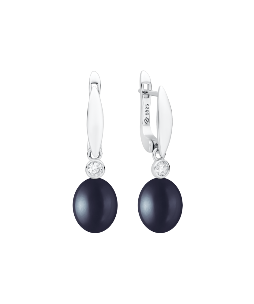 Hõbekõrvarõngad pärlite ja tsirkoonidega Goldinga SK22227EL B