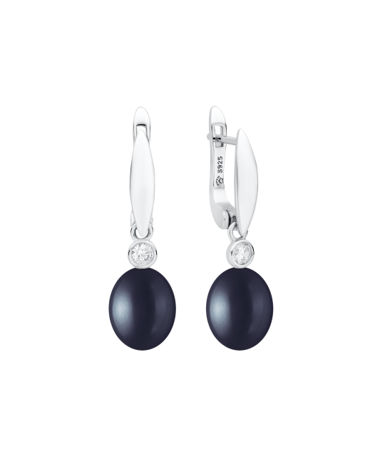 Hõbekõrvarõngad pärlite ja tsirkoonidega Goldinga SK22227EL B