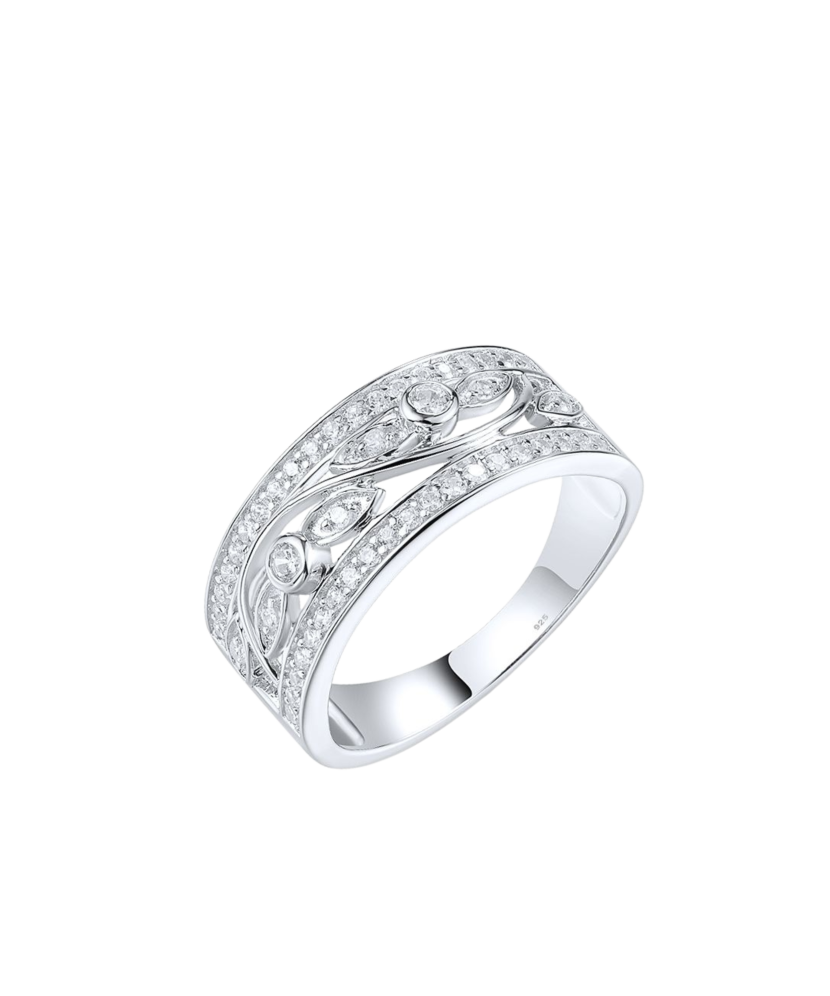 Hõbesõrmus tsirkoonidega