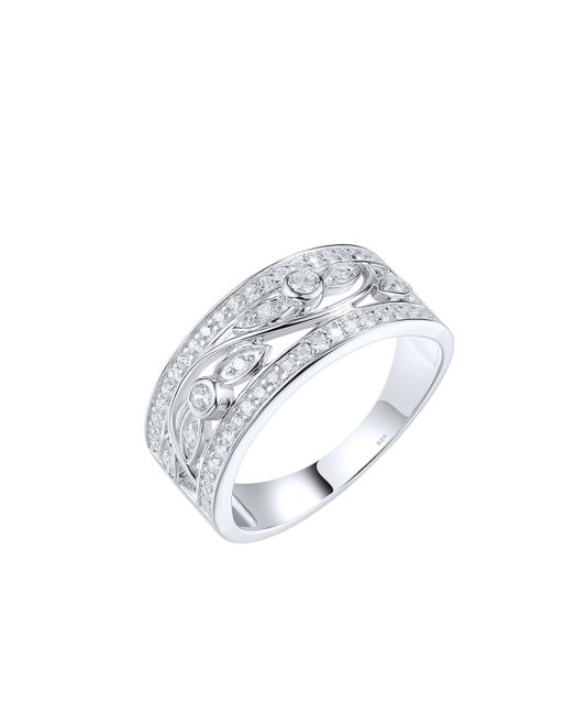 Hõbesõrmus tsirkoonidega