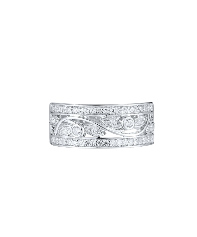 Hõbesõrmus tsirkoonidega