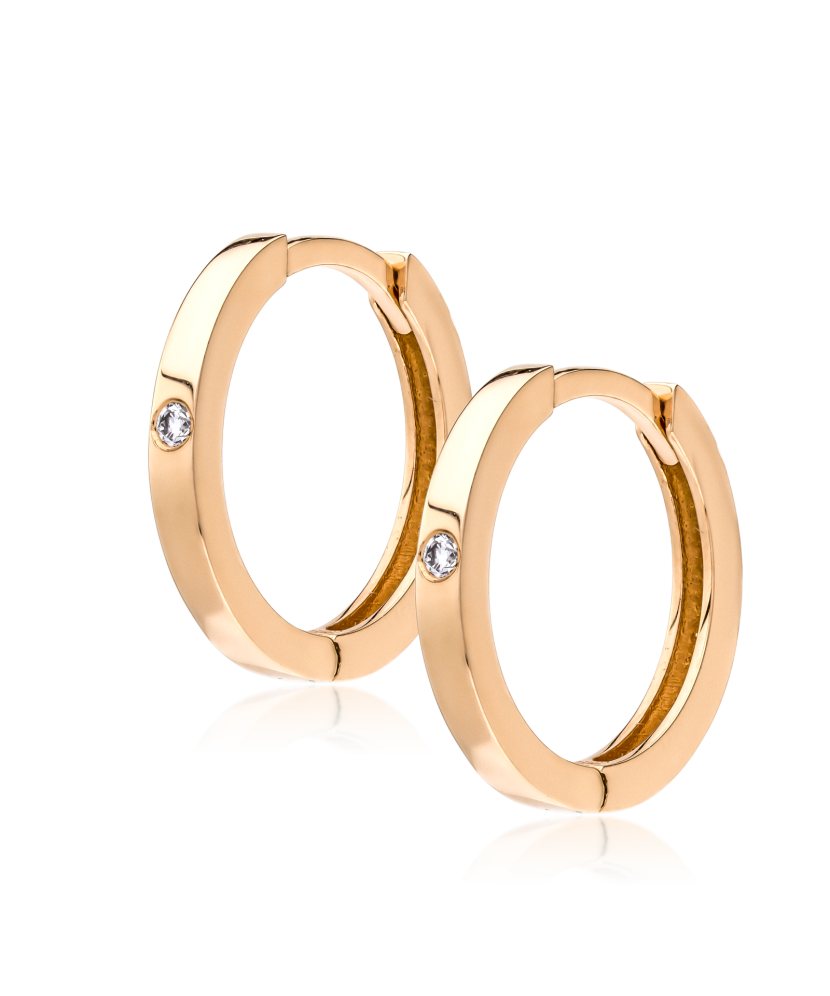 Золотые серьги с алмазами