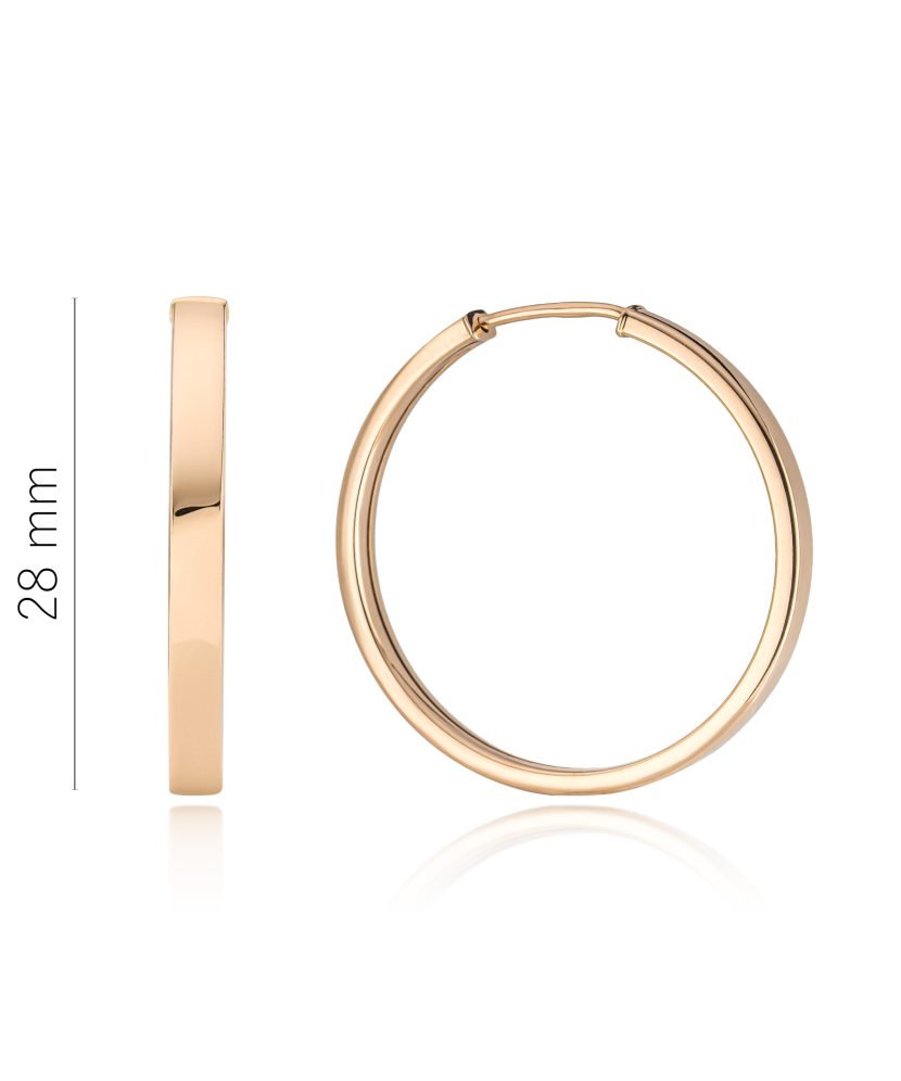 Kuldkõrvarõngad rõngad 28mm