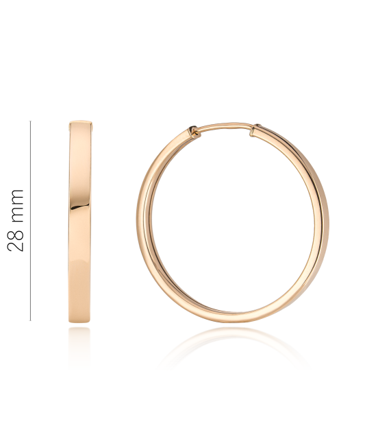 Kuldkõrvarõngad rõngad 28mm