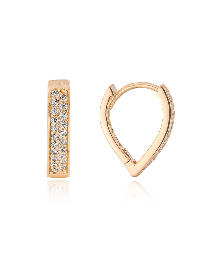 Kuldkõrvarõngad tsirkoonidega