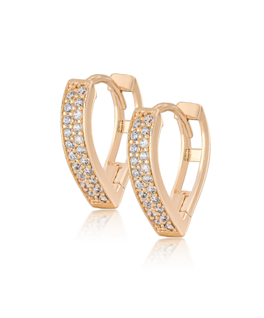 Золотые серьги с цирконами