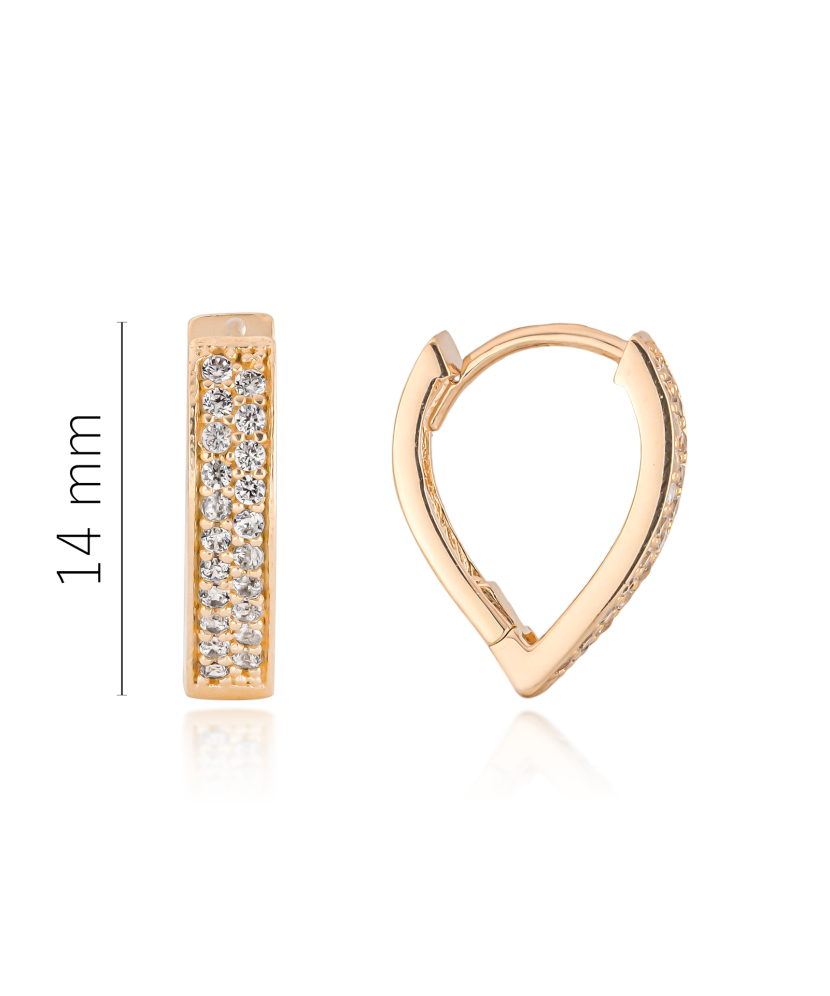 Kuldkõrvarõngad tsirkoonidega