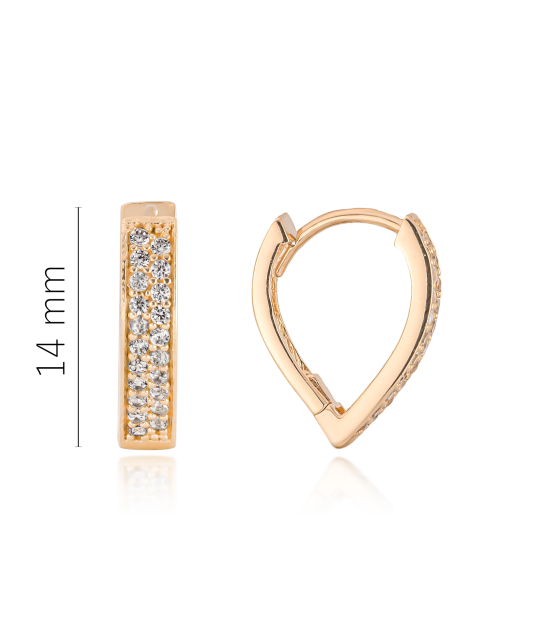 Kuldkõrvarõngad tsirkoonidega