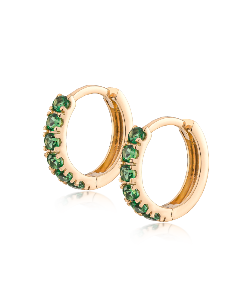 Laste kuldkõrvarõngad tsirkoonidega