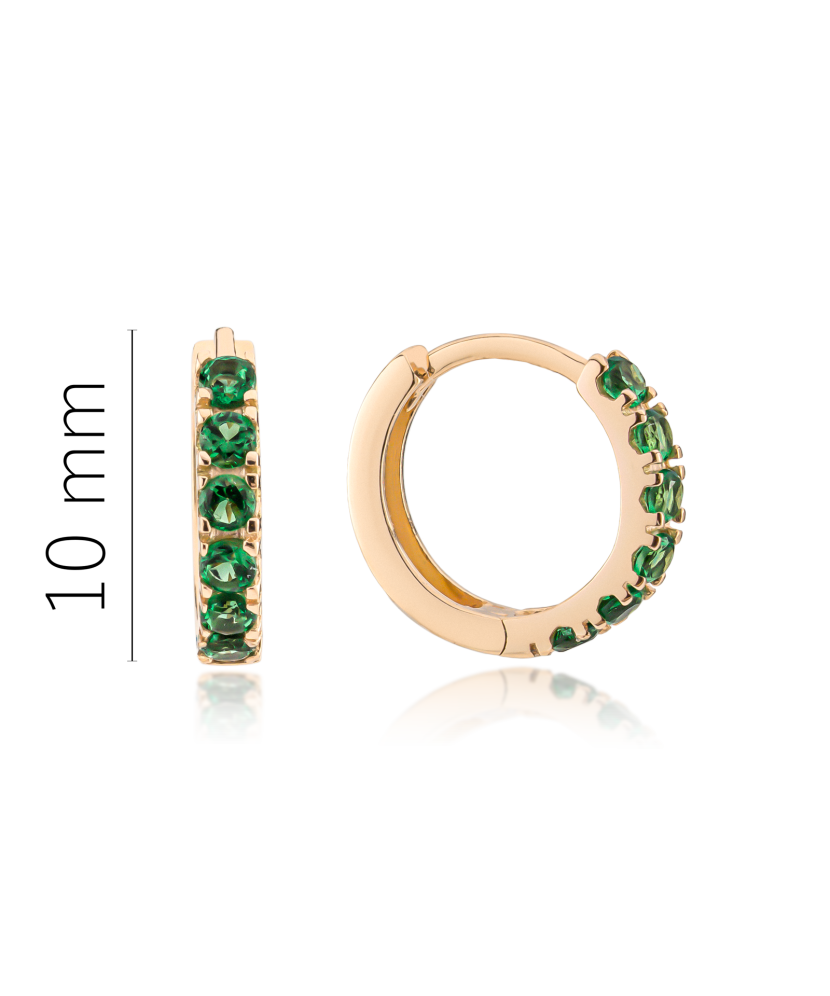 Laste kuldkõrvarõngad tsirkoonidega