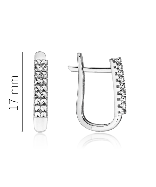 Valgest kullast kõrvarõngad