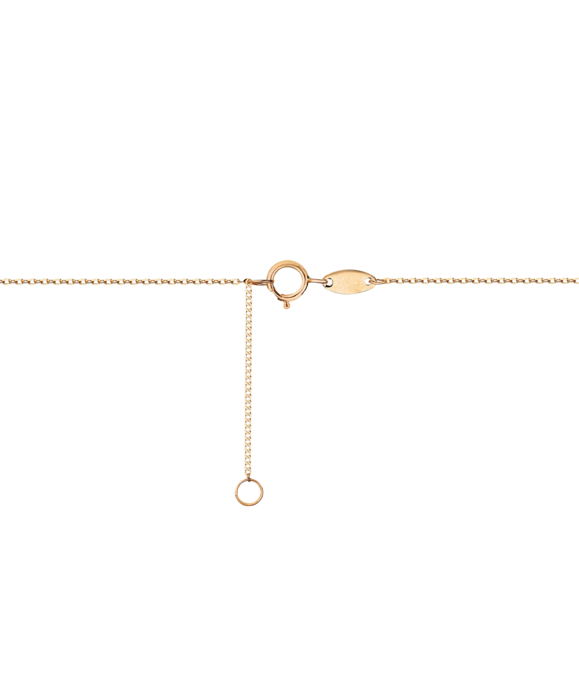 Золотая цепочка с подвеской из циркона "Крыло ангела"