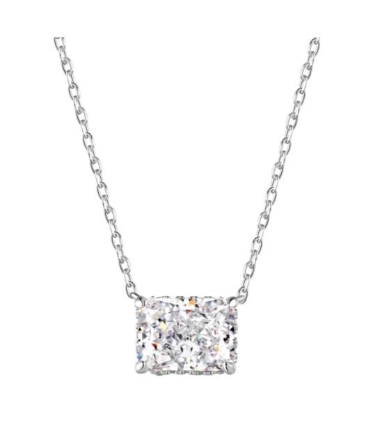 Hõbekett tsirkoonist ripatsiga