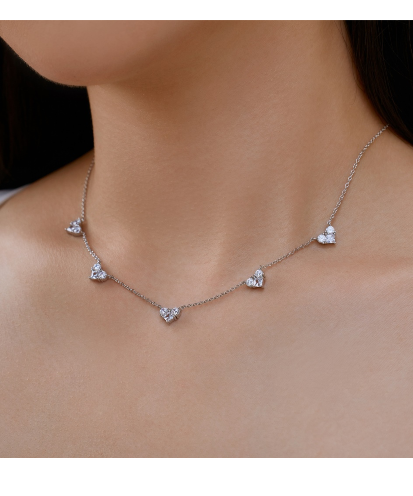 Hõbekett tsirkoonist ripatsiga