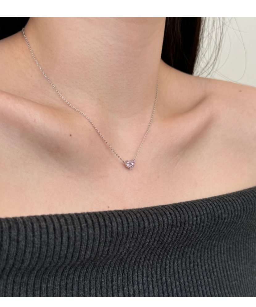 Hõbekett tsirkoonist ripatsiga