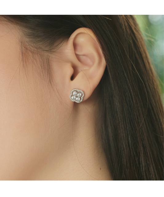 Hõbekõrvarõngad tsirkoonidega