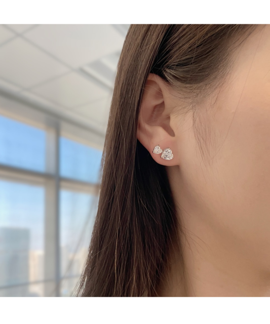 Hõbekõrvarõngad tsirkoonidega