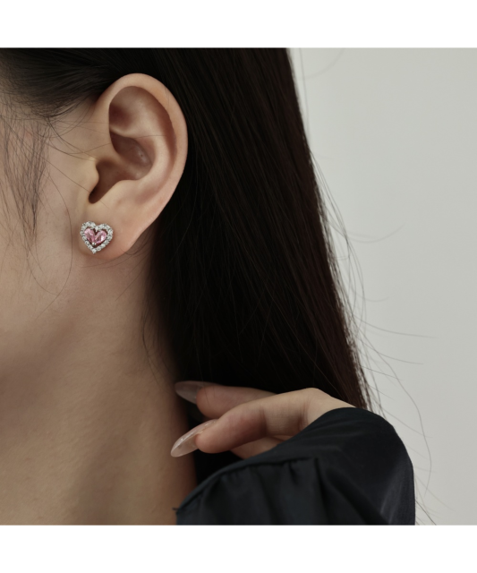 Серьги из серебра с цирконами