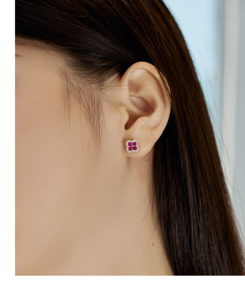 Hõbekõrvarõngad tsirkoonidega