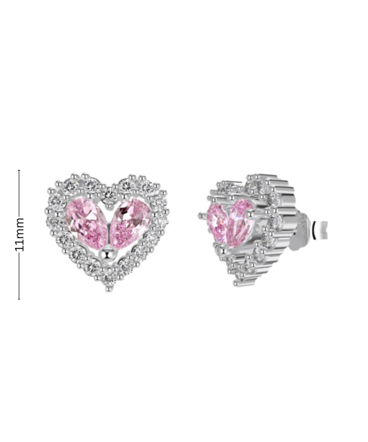 Hõbekõrvarõngad tsirkoonidega