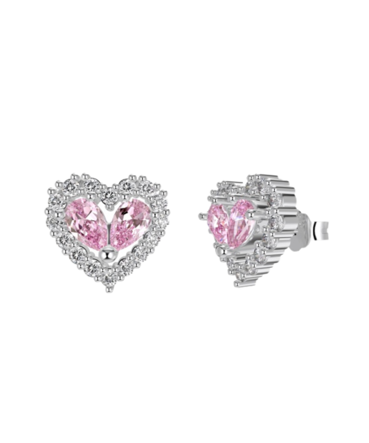 Hõbekõrvarõngad tsirkoonidega