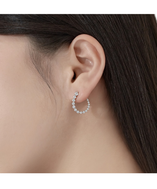 Hõbekõrvarõngad tsirkoonidega