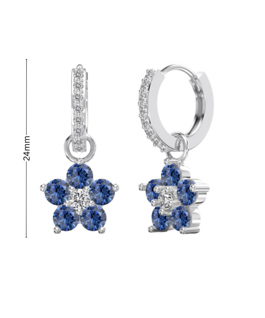 Hõbekõrvarõngad tsirkoonidega