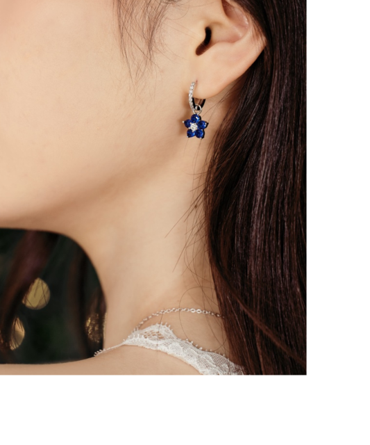 Hõbekõrvarõngad tsirkoonidega