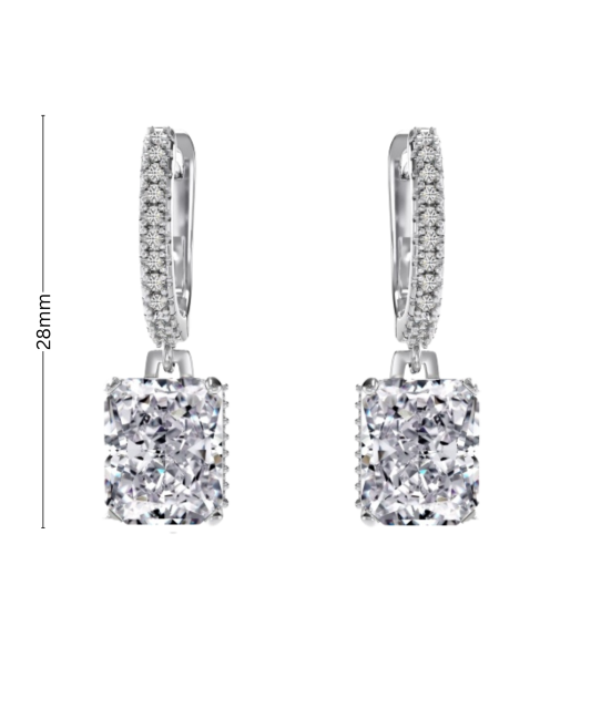 Серьги из серебра с цирконами