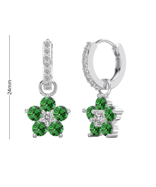 Серьги из серебра с цирконами