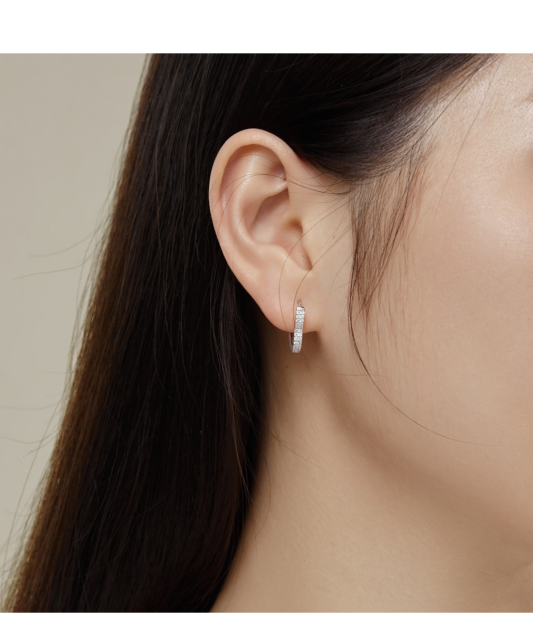 Серьги из серебра с цирконами