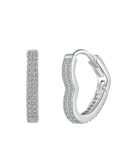 Hõbekõrvarõngad tsirkoonidega