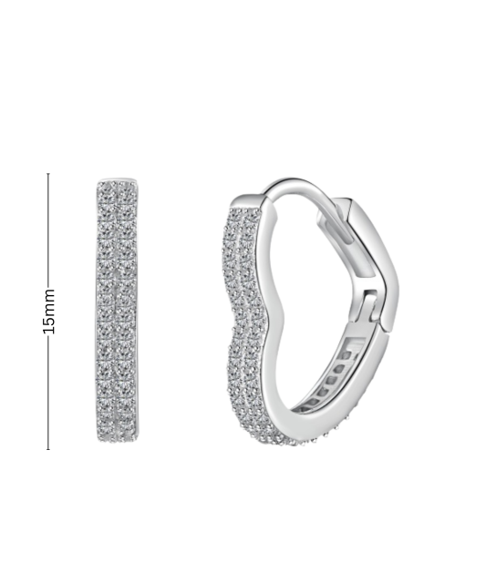 Hõbekõrvarõngad tsirkoonidega