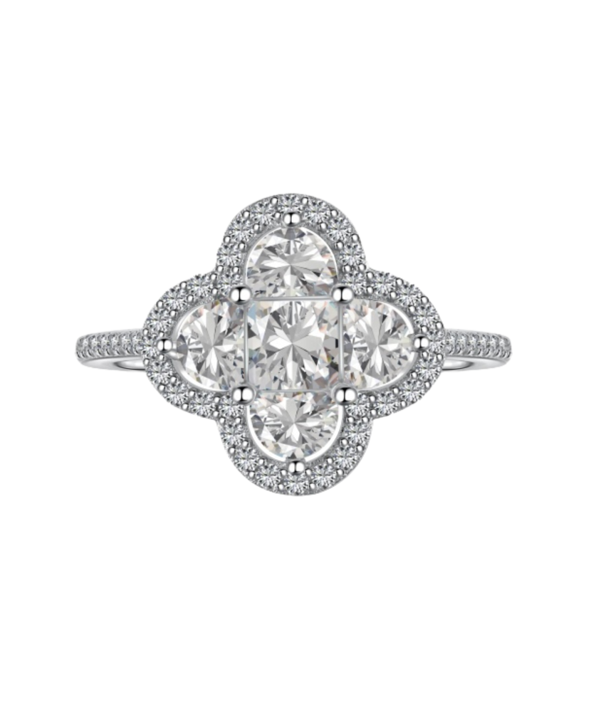 Hõbesõrmus tsirkoonidega