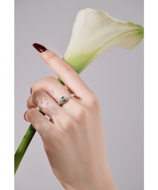 Hõbesõrmus tsirkoonidega