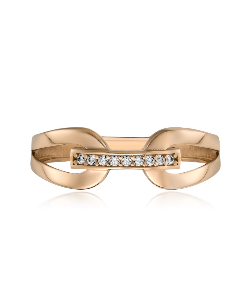 Kuldsõrmus tsirkoonidega