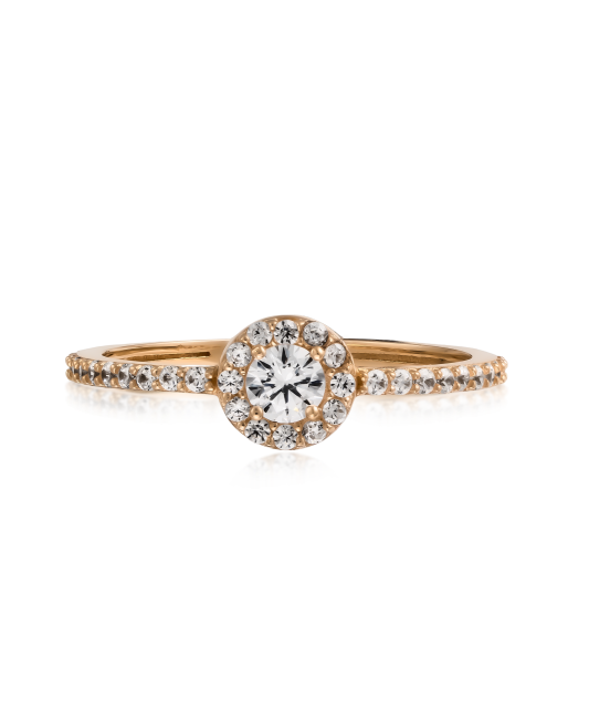 Kuldsõrmus tsirkoonidega