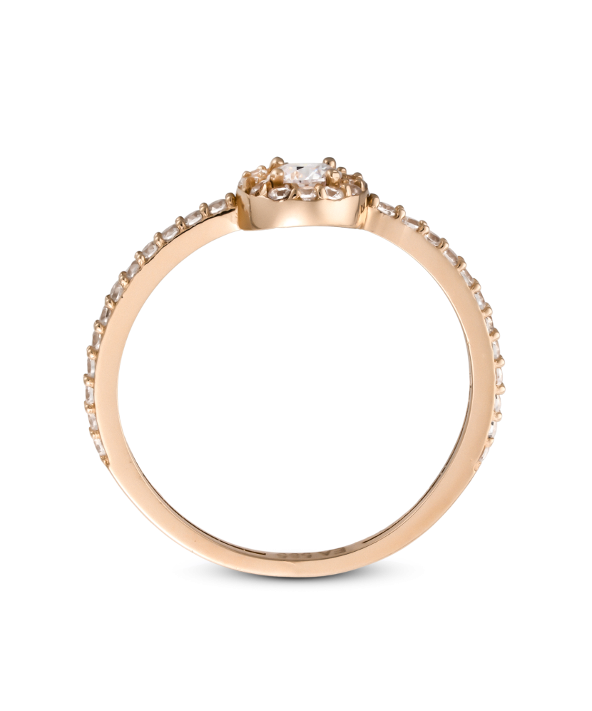 Золотое кольцо с цирконами