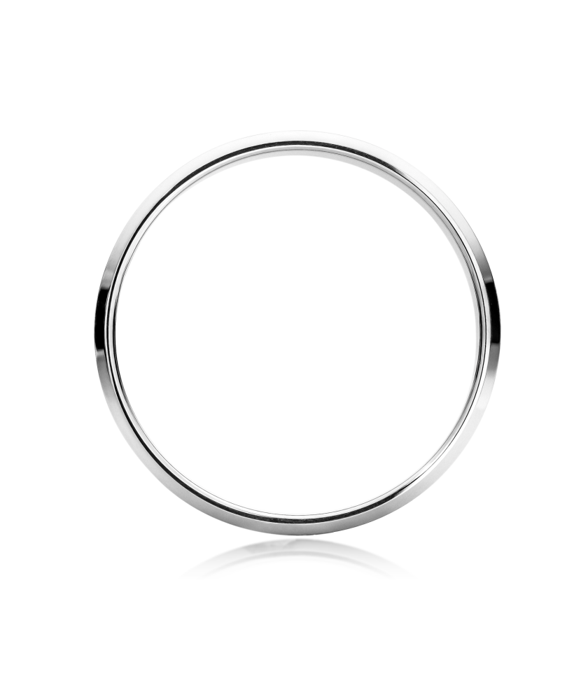 Valgest kullast abielusõrmus 4.5mm mugavusega