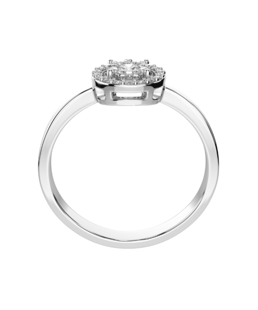 Кольцо из белого золота с алмазами