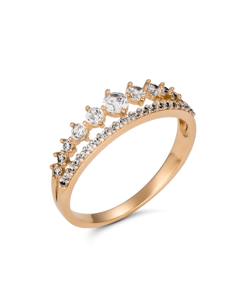 Kuldsõrmus tsirkoonidega